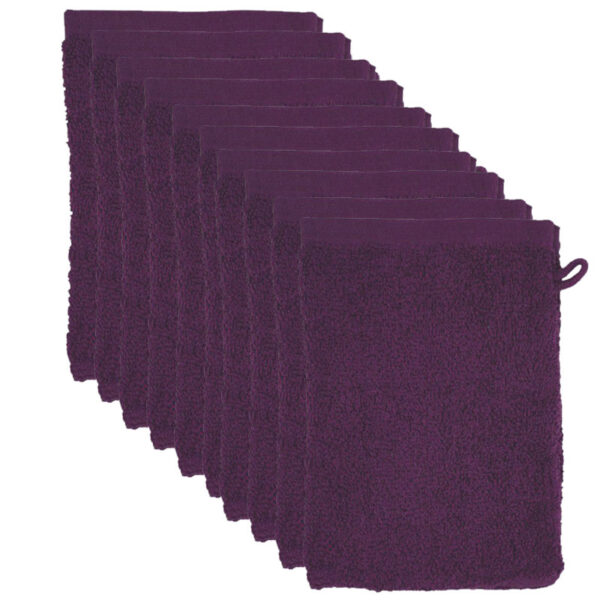 The One Washandjes Plum - 10 stuks