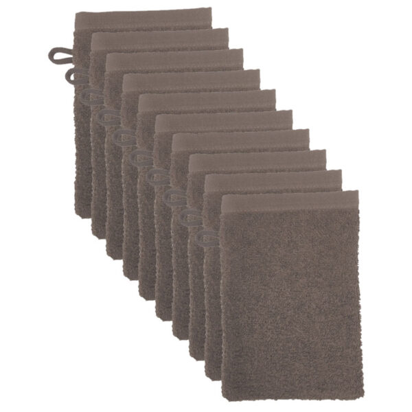 The One Washandjes Taupe - 10 stuks
