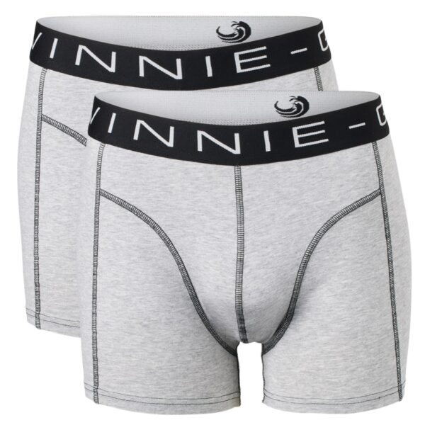 Vinnie-G Boxershorts 2-pack Grey Melange Stitches-XXL