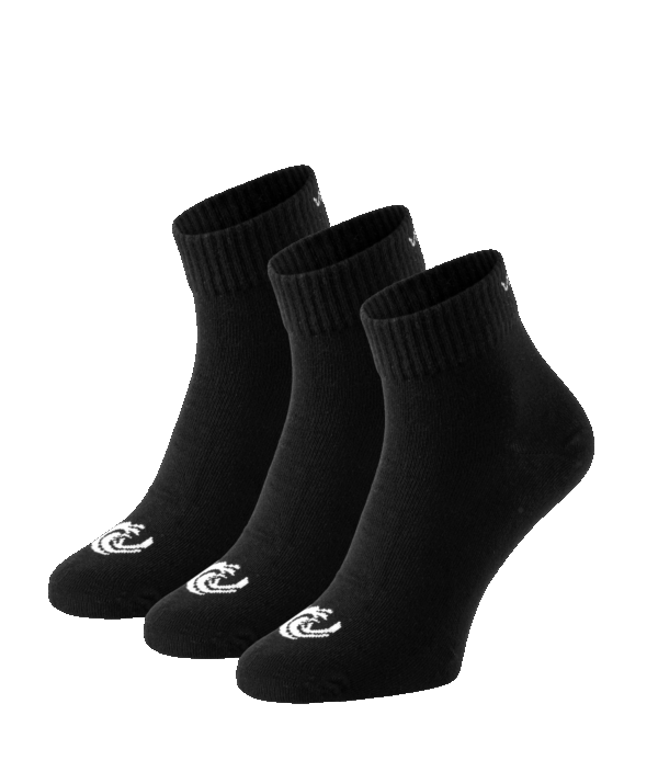 Vinnie-G Quartersokken 3-pack Zwart-39/42
