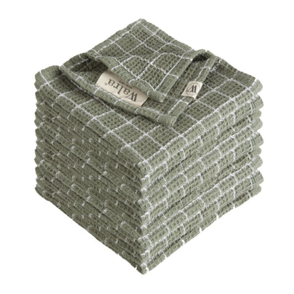 Walra Vaatdoek Dry with Cubes Legergroen - 9 stuks