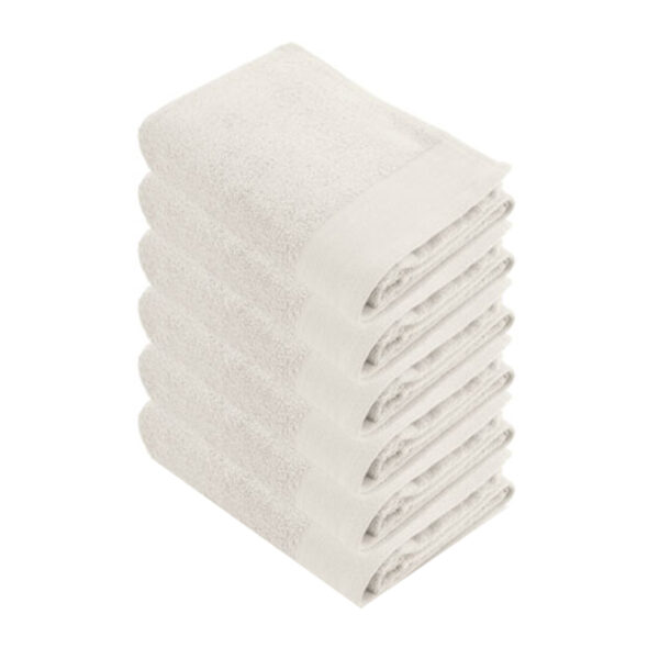 Walra Soft Cotton Handdoek 50x100 cm 550gram Kiezel Grijs - 6 stuks