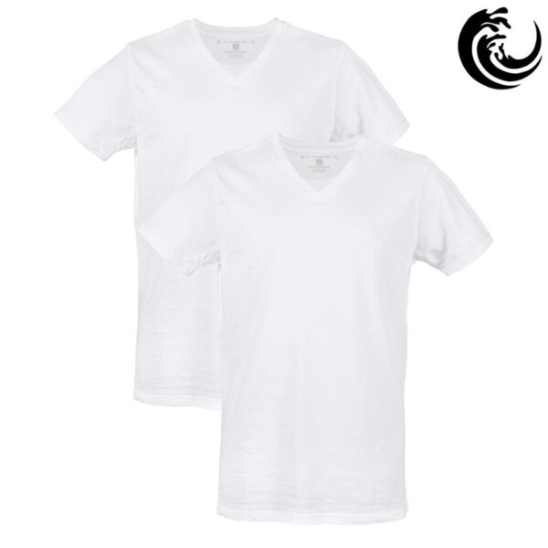Vinnie-G Heren T-shirt V-hals Wit 2-pack-XL
