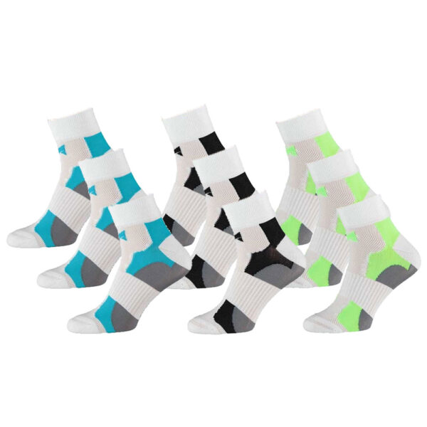 Xtreme Fietssokken Quarter 9-pack Multi White-45/47