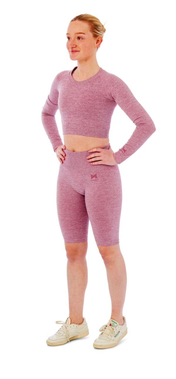 Xtreme Sportswear Dames Sportset - Korte Sportlegging + Sport Croptop - Roze-S