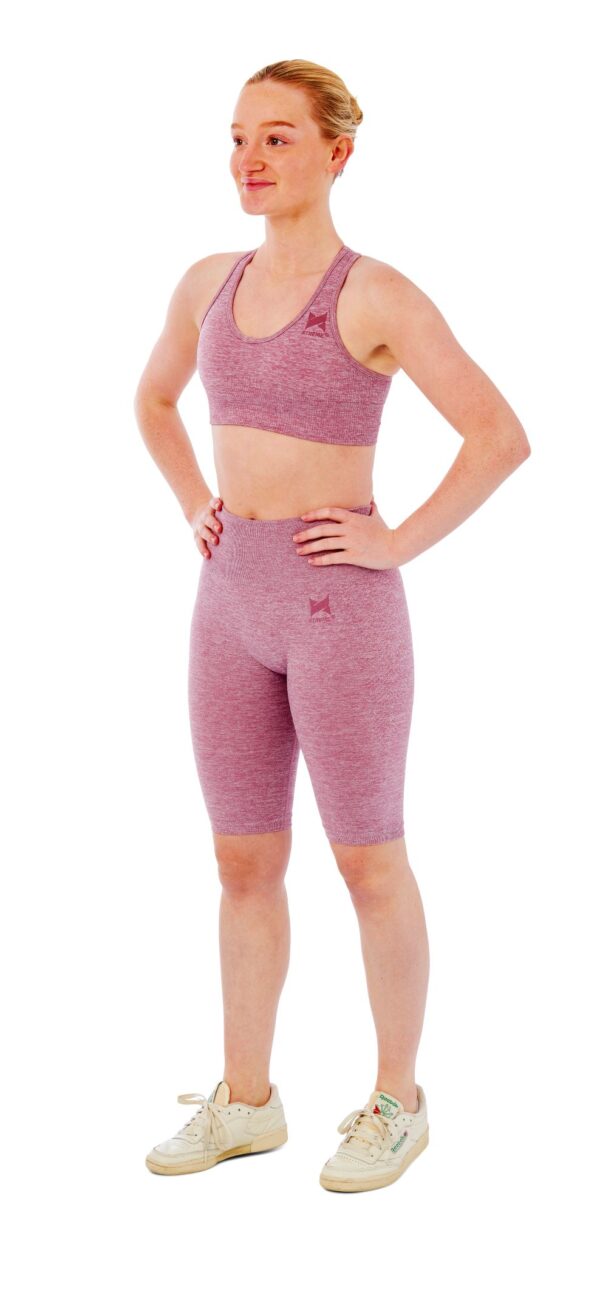 Xtreme Sportswear Dames Sportset - Korte Sportlegging + Sporttop - Roze-S