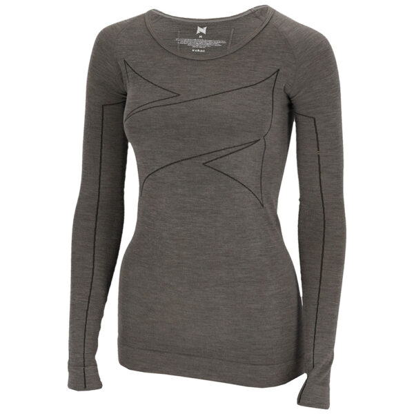 Xtreme Thermoshirt Dames Merino Wol Grey Melange-S